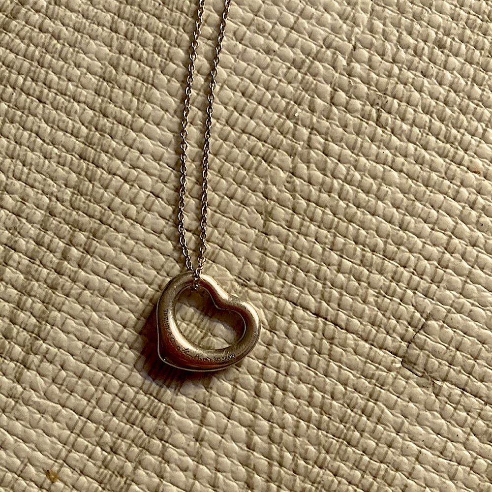 Tiffany & Co. Elsa Peretti open heart necklace.